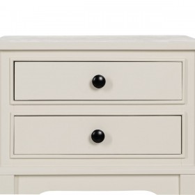 Comodino Bianco Legno di pino Legno MDF 43 X 33 X 60 CM
