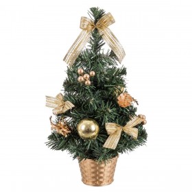 Albero di Natale Oro Verde PVC Ananas 26 x 26 x 50 cm