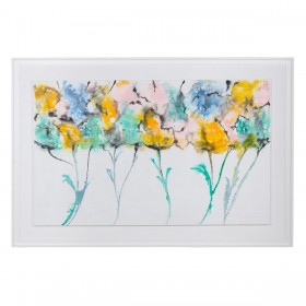 Quadro Bianco Multicolore Astratto 146 x 4 x 96 cm