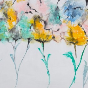 Quadro Bianco Multicolore Astratto 146 x 4 x 96 cm