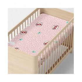 Lenzuolo con angoli HappyFriday MR FOX Multicolore Rosa 70 x 140 x 14 cm