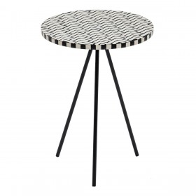 Tavolo aggiuntivo Bianco Nero 38 x 38 x 50 cm