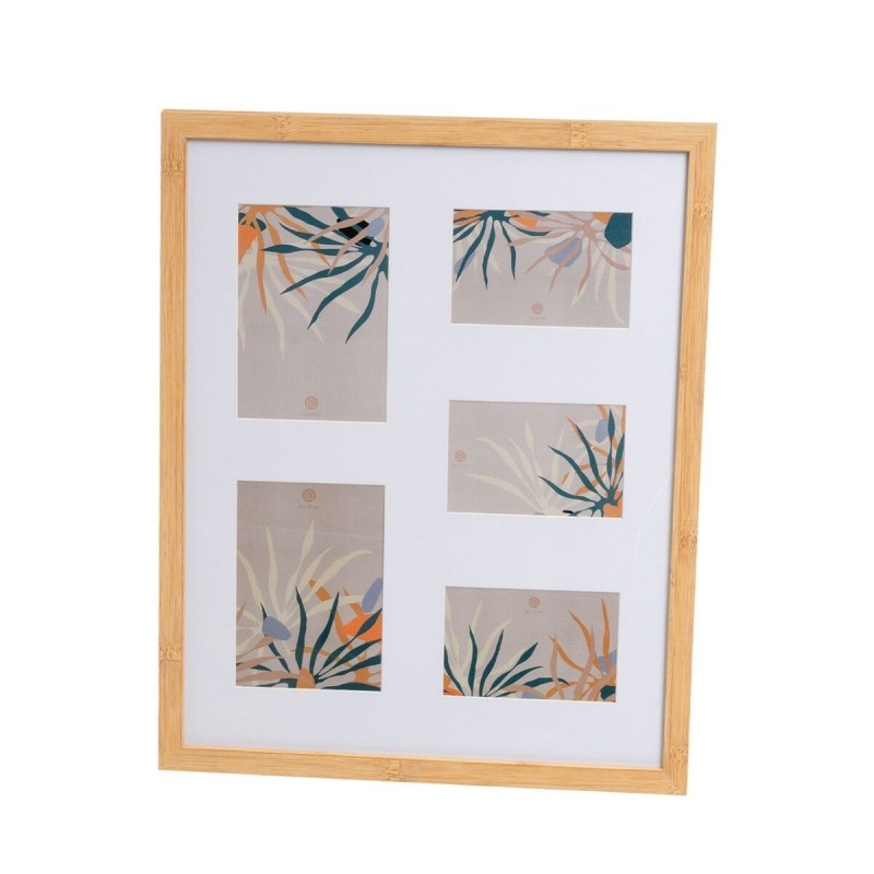 Cornice Portafoto Bianco Naturale Cristallo Legno MDF