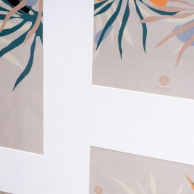 Cornice Portafoto Bianco Naturale Cristallo Legno MDF