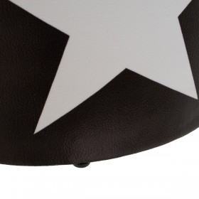 Sgabello con portaoggetti Bianco Nero Viola 40 x 40 x 42 cm