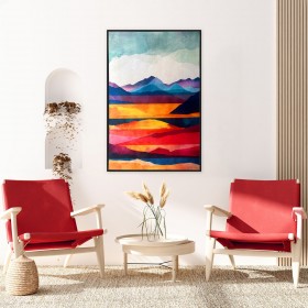 Quadro Romimex Velluto Legno MDF Paesaggio 83 x 123 x 4 cm