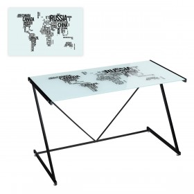 Tavolo aggiuntivo COUNTRIES WORLD Bianco Nero opaco 120 x 60 x 75 cm