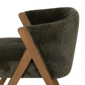 Sedia da Sala da Pranzo Poliestere Legno Foam 58 x 59,5 x 68,5 cm