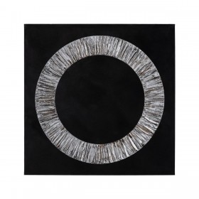 Quadro Nero Grigio Astratto 100 x 3 x 100 cm