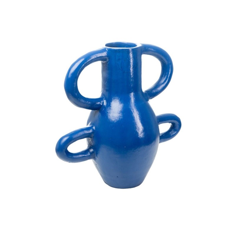 Vaso Romimex Blu cobalto Ceramica 40 x 40 x 20 cm Con manici