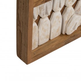 Quadro Marrone Beige Legno 144 x 94 x 6 cm