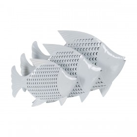 Statua Decorativa Bianco Pesce