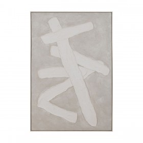Quadro Bianco Grigio Astratto 80 x 3,5 x 120 cm