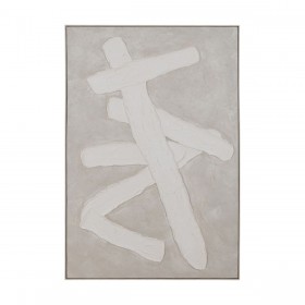 Quadro Bianco Grigio Astratto 80 x 3,5 x 120 cm