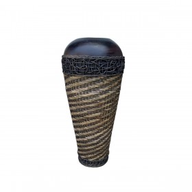 Vaso da pavimento Romimex Marrone Rattan Terracotta 30 x 80 x 30 cm