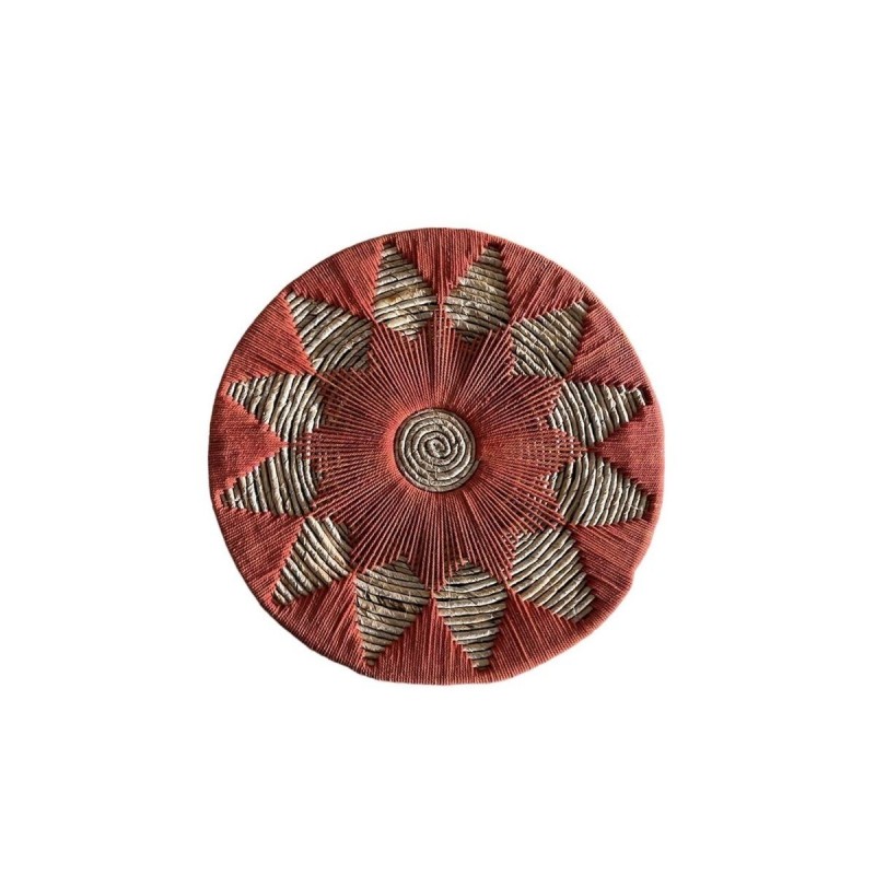 Decorazione da Parete Romimex Naturale Corallo Macramé 52 x 52 x 2 cm