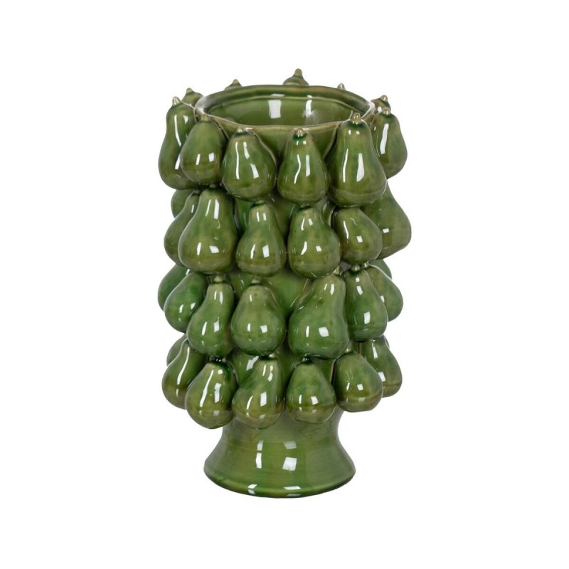 Vaso Verde Ceramica Pesci 22 x 22 x 31,5 cm