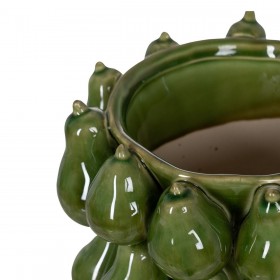 Vaso Verde Ceramica Pesci 22 x 22 x 31,5 cm