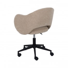 Sedia da Ufficio Nero Beige 56 x 56 x 85 cm