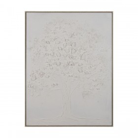 Quadro Bianco Crema Astratto 90 x 4 x 120 cm