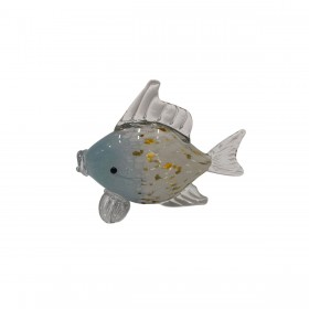 Statua Decorativa Romimex Azzurro Vetro Pesce 25 x 10 x 20 cm