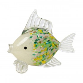 Statua Decorativa Romimex Verde Vetro Pesce 25 x 10 x 20 cm