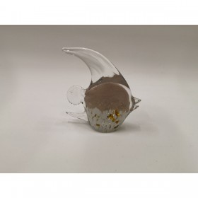 Statua Decorativa Romimex Rosa Vetro Pesce 15 x 10 x 15 cm