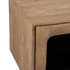 Mobile TV BURNIE Nero Naturale 180 x 40,5 x 48 cm