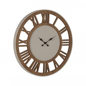 Orologio da Parete Naturale Ferro Legno MDF 68,5 x 4 x 68,5 cm
