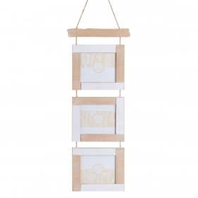 Cornice Portafoto Bianco Naturale Legno MDF