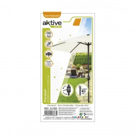 Ombrellone Aktive 250 x 235 x 250 cm Alluminio Crema
