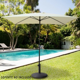 Ombrellone Aktive 300 x 245 x 200 cm Alluminio Crema