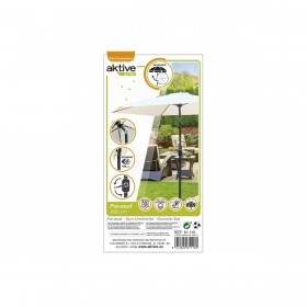Ombrellone Aktive 300 x 247 x 300 cm Acciaio Alluminio Crema Ø 300 cm