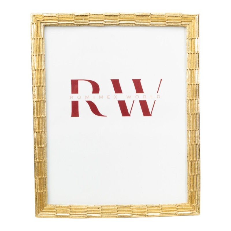 Cornice Portafoto Romimex Dorato Resina 20 x 25 x 2 cm