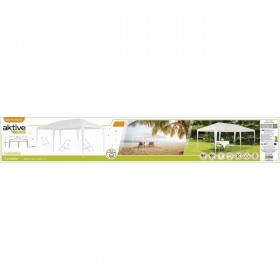 Gazebo Aktive 300 x 255 x 600 cm Metallo Bianco Plastica