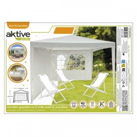 Gazebo Aktive 270 x 255 x 270 cm Acciaio Crema