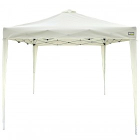 Gazebo Aktive 300 x 250 x 300 cm Stoffa Acciaio Bianco