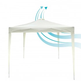 Gazebo Aktive 300 x 250 x 300 cm Stoffa Acciaio Bianco