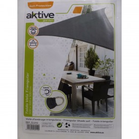 Vela parasole Aktive Grigio 500 x 0,5 x 500 cm Triangolare (4 Unità)