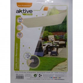 Vele parasole Aktive Triangolare Crema 200 x 0,5 x 300 cm (4 Unità)