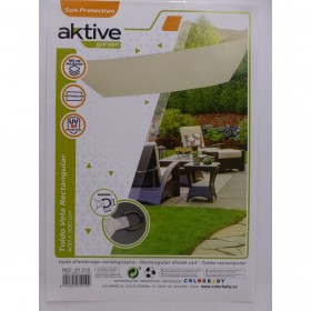Vele parasole Aktive Triangolare Crema 300 x 400 cm (4 Unità)