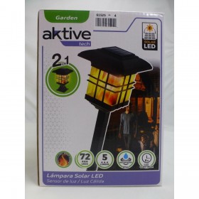 Set di picchetti solari da giardino Aktive Plastica 13,5 x 46 x 13,5 cm (4 Unità)