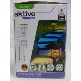 Set di picchetti solari da giardino Aktive Plastica 13,5 x 46 x 13,5 cm (4 Unità)