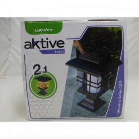Set di picchetti solari da giardino Aktive Plastica 13,5 x 46 x 13,5 cm (4 Unità)