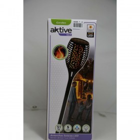 Set di picchetti solari da giardino Aktive 51 Plastica 11 x 77,5 x 11 cm (4 Unità)