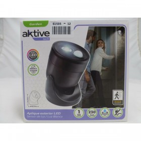 Luce LED con Sensore di Movimento Aktive Plastica 10,5 x 12,5 x 13,5 cm (12 Unità)