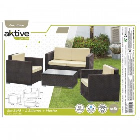 Mobili da giardino Aktive Nero Crema