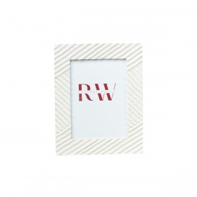 Cornice Portafoto Romimex Bianco Resina 10 x 15 x 2 cm