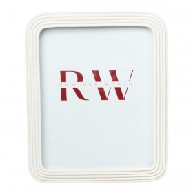 Cornice Portafoto Romimex Bianco Resina 20 x 25 x 2 cm