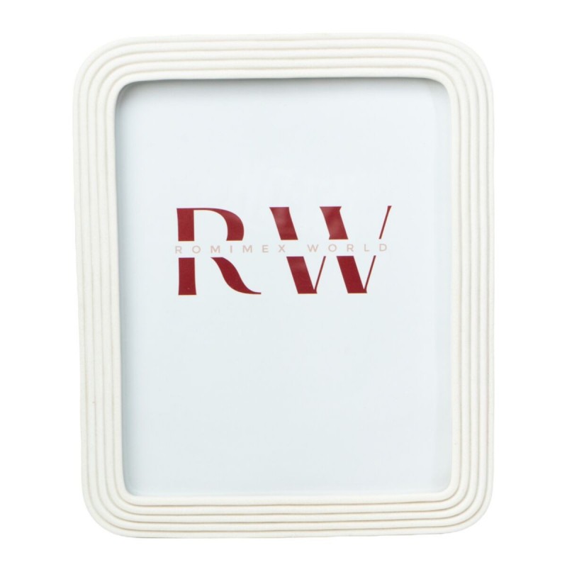 Cornice Portafoto Romimex Bianco Resina 20 x 25 x 2 cm